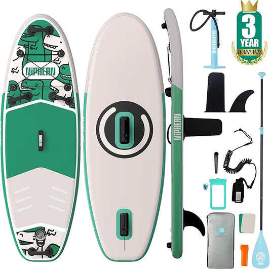 Niphean Inflatable Stand Up Paddle Board with SUP Accessories, Anti-Slip EVA Deck, 10’6’’ Inflatable Paddle Boards for Adults & Youth of All Skill Levels
