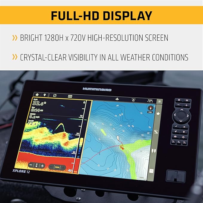 Humminbird XPLORE Series GPS Fish Finder MEGA Side Imaging+ & HD Touchscreen Display