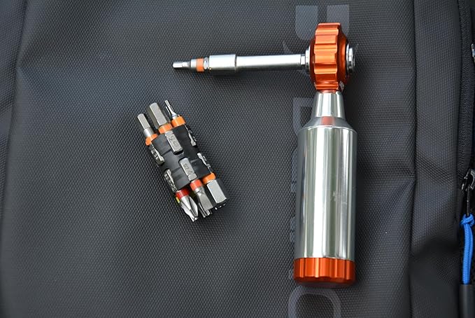 Stepless Bike Tool Kit with Finger Ratchet, 12 in 1 Bike Multitool, Portable and Compact Bicycle Repair Kit, Maintenance Tool For Bike, Motorcycle, Home, and DIY (Silver)