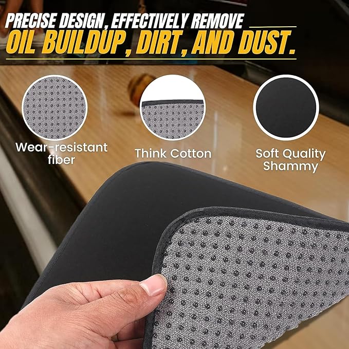 TonGass (3-Pack Microfiber Bowling Ball Towel 10 Inches x 8 Inches Premium Quality Bowling Ball Shammy Pad with Easy-Grip Dots