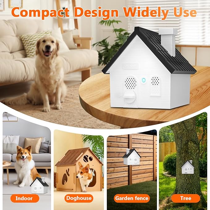 Anti Barking Device for Dogs, Bark Box, 3 Modes Dog Barking Deterrent Devices, Anti Bark Device for Dogs, Weatherproof 50 Ft Barking Dog Silencer, A Safe and Effective Anti Barking Device
