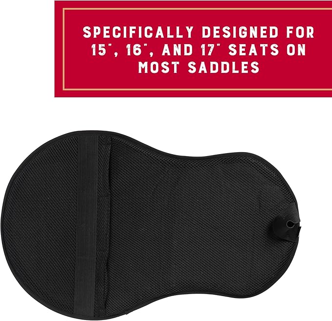 Weaver Equine Western Horse Saddle Pad, Mesh, Shock Absorbing Gel Saddle Pad Seat for Stable Riding and Spine Protection, Durable Equine Supplies