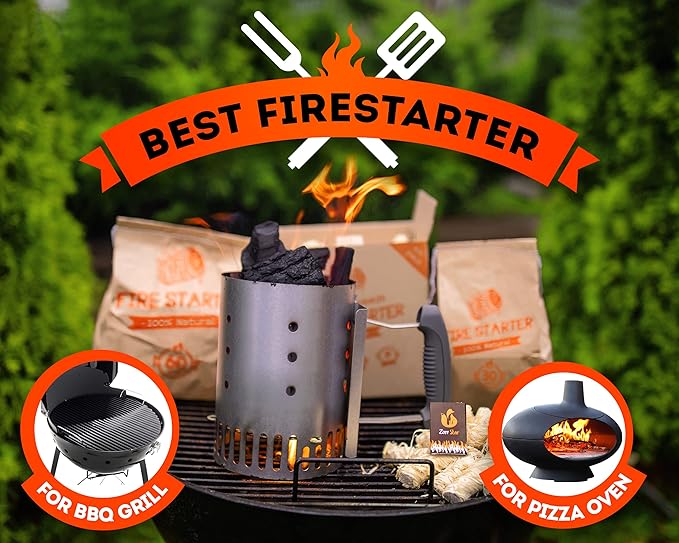 Zorestar Fire Starters XXL 120 pcs - Firelighters for Indoor and Outdoor Use, Compatible with Solo Stove, Green Egg and Other firepits and BBQs - Box of 100% Waterproof Firestarters (Pack of 2)