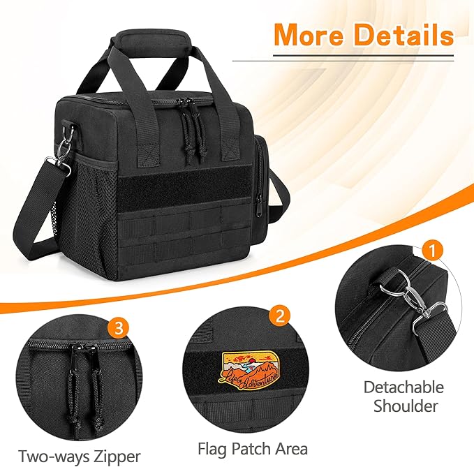 DSLEAF Bocce Ball Carry Bag for 8 Balls, Bocce Ball Storage Bag with Padded Handle and Detachable Shoulder Strap for Easy Carrying(Only Bag, Not Including Balls)