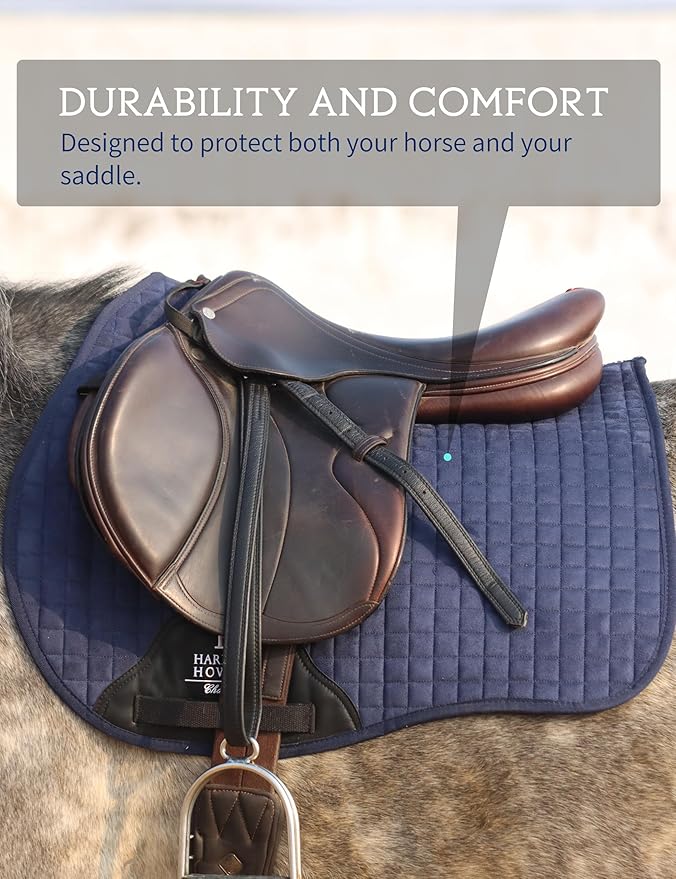 Harrison Howard All-Purpose Saddle Pad Suede Saddle Pad for Horses Use During Everyday Riding