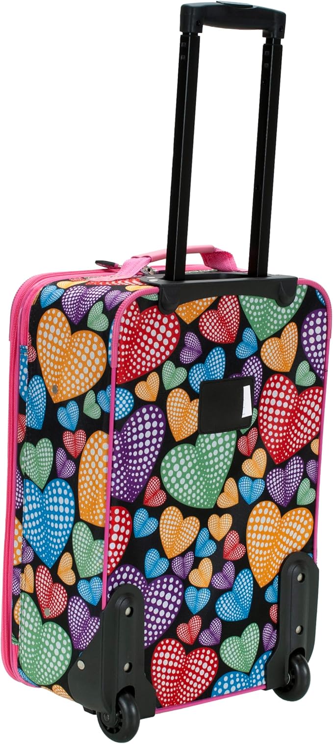 Rockland Fashion Softside Upright Luggage Set, Expandable,New Heart, 2-Piece (14/19)
