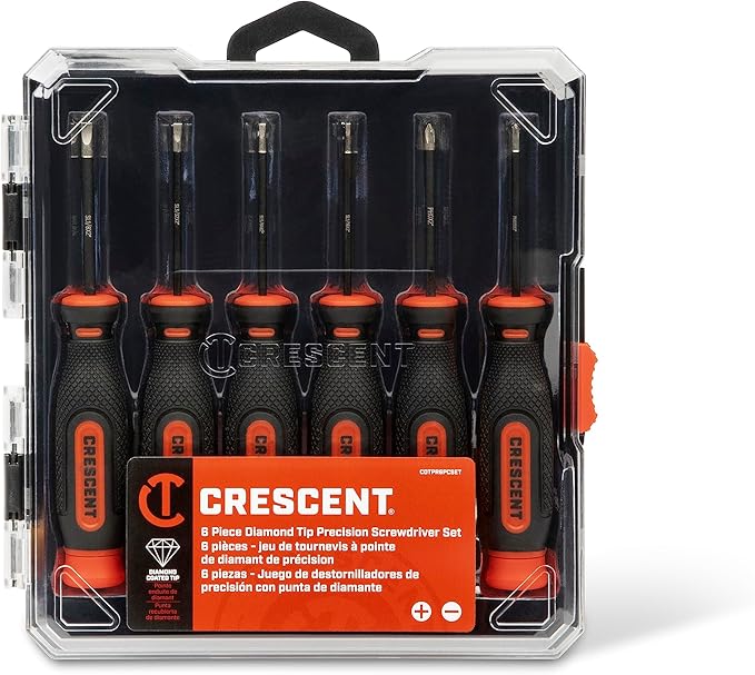 Crescent 6 Piece Diamond Tip Precision Screwdriver Set - CDTPR6PCSET