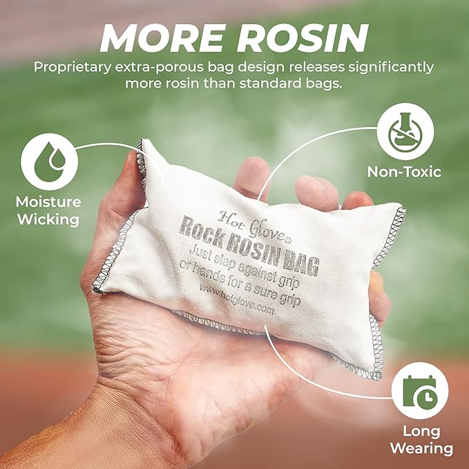 Hot Glove Rock Rosin - Extra Tacky Rosin with Easy Flow Bag for Max Rosin,ROZ-R