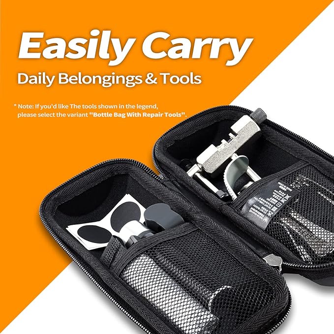 Bike Water Bottle Cage Bag Bicycle Water Bottle Cage Repair Tool Bag with Sealed Zipper for Bike Tool Storage(for Water Bottle Cage)