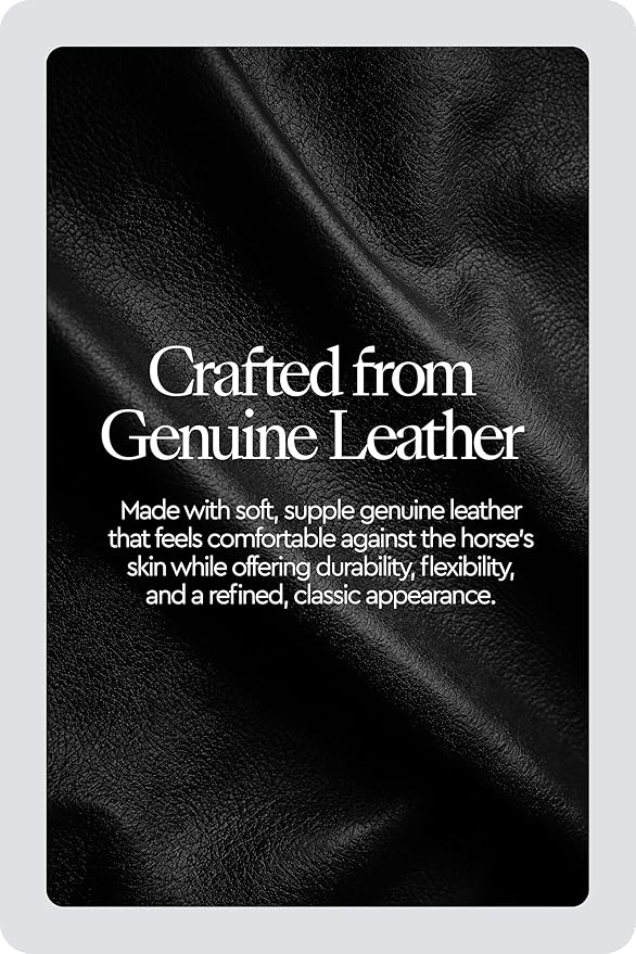 HORZE Genuine Leather Cross-Under Bitless Bridle | Includes Web Reins with Hand Stops