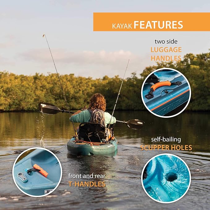 Lifetime Tamarack Pro 103 Sit-On-Top Kayak, Lightning Fusion, 10 ft. 3 in.