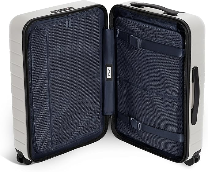 Away Bigger Carry-On Luggage、軽量ハードサイド大型スーツケース、スピナーホイール、TSAロック、航空会社承認済み、クラウドグレー