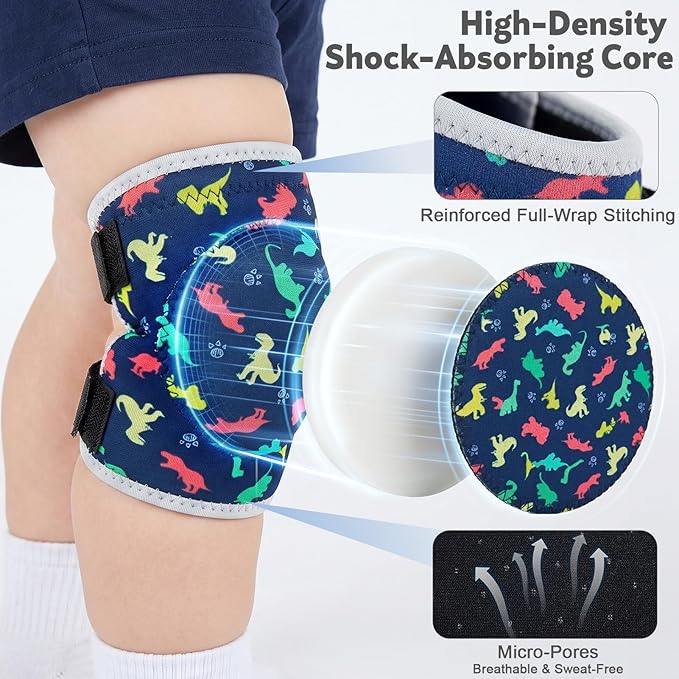 Soft Toddler Knee Pads and Elbow Pads Set with Bike Gloves, Non-Slip Toddler Knee Pads for Boys Girls 2-4 Years, Breathable Kids Protective Gear for Balance Bike, Scooter, Bicycle