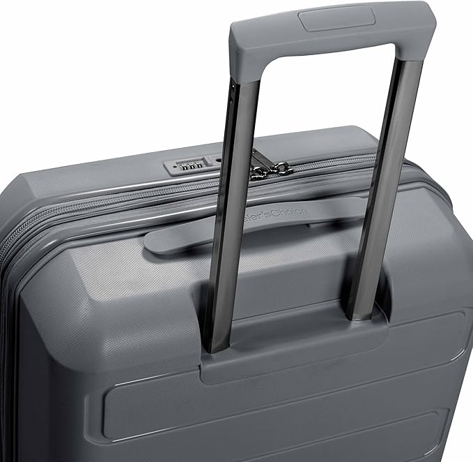 Traveler's Choice Pagosa ハードシェル 拡張可能荷物 スピナーホイール付き、グレー、30インチ 大型
