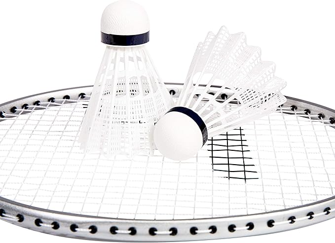Franklin Sports バドミントンラケット + シャトルセット - 子供と大人用バドミントン用品交換品 - 2人用 - 4人用バドミントンラケットセット