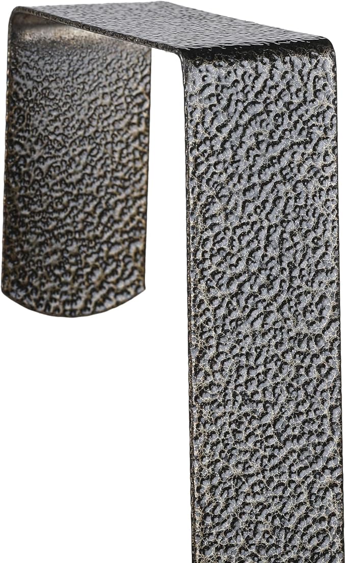 Sattiyrch 12" Wreath Hanger for Front Door,Steel Over The Door Hanger Hook,Wreath Door Hanger(Textured Bronze, 1)
