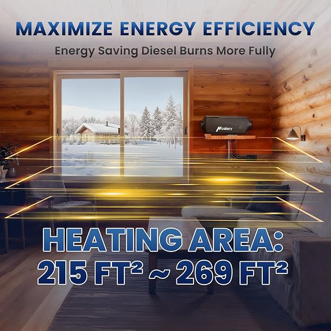 8KW Diesel Heater, 10L HBU1S Parking Diesel Air Heater Fast Heating12/24V with Bluetooth App Control, Automatic Start and Stop, Altitude Mode, Multiple Timed Settings for RV Garage 2025 Upgraded