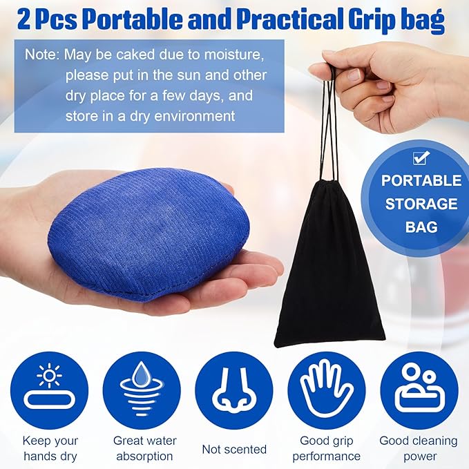Lewtemi Bowling Rosin Grip Bag Powder Bowling Grip Sack for Drying Hands Golf Accessories