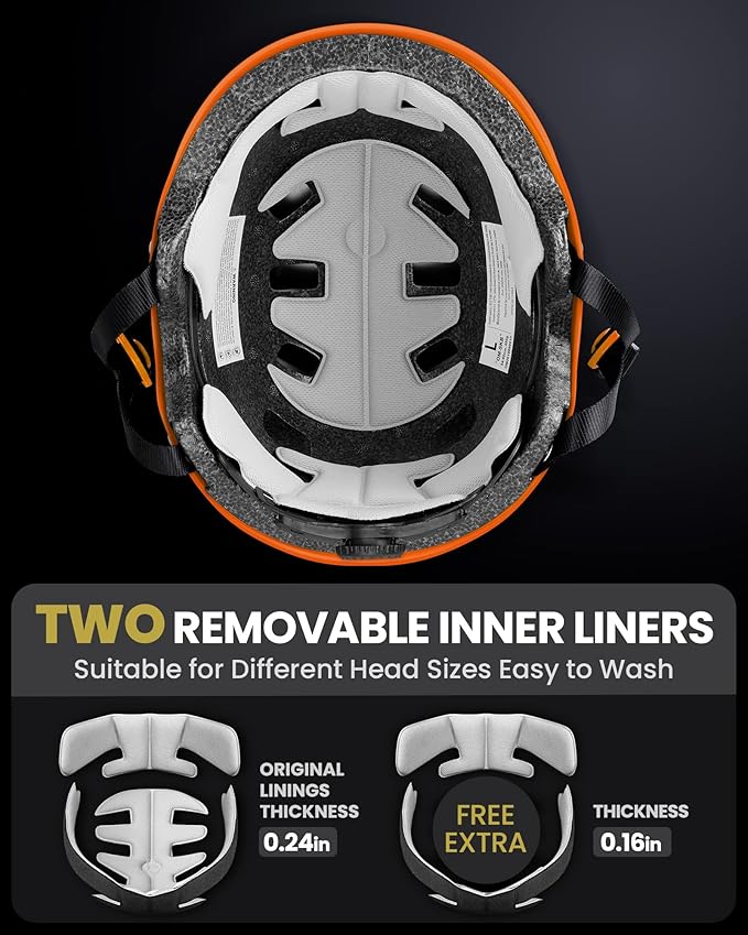 OutdoorMaster スケートボード サイクリング ヘルメット - 取り外し可能なインナー2枚 通気性 多用途 スポーツ スクーター ローラースケート インラインスケート ローラーブレード 子供 ユース 大人用