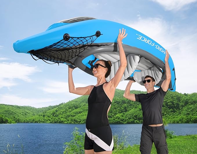 Bestway Hydro Force インフレータブルカヤックセット | シート、パドル、ハンドポンプ、収納キャリーバッグ付属 | 大人、子供、家族に最適