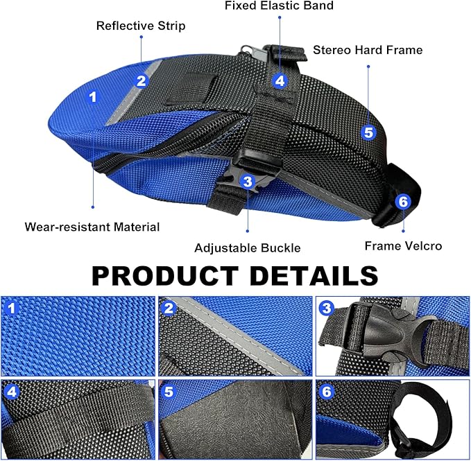 Bicycle Seat Bag Water Proof with Bike Tool Kit, Bike Repair Kit with Bike Tire Pump Blue Bicycle Repair Bag Portable Wrenches Glueless Tire Patchs 15 in 1