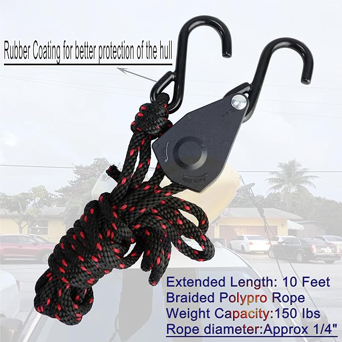 Folding Kayak roof Rack Adjustable for Kayak/Canoe/SUP,J-Bar Rack on Roof Mounting On SUV, Car and Truck Crossbars. (23-krf-2)