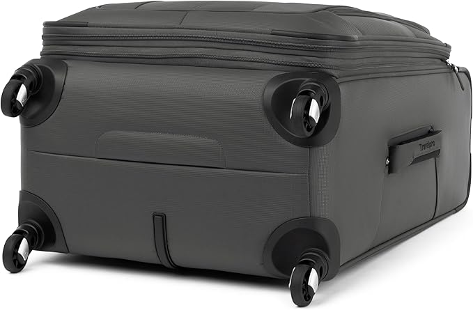 Travelpro Maxlite 5 Softside Expandable Luggage with 4 Spinner Wheels, Lightweight Suitcase, Men and Women, Shadow Grey, Checked-Medium 25-Inch