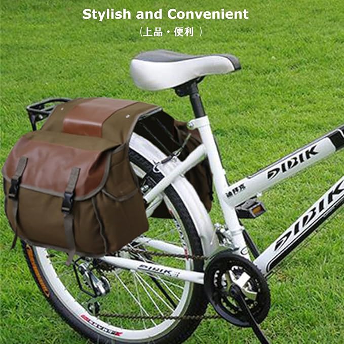 YAPJEB Bike Bags for Bicycle Rear Rack, Black Green Khaki Trunk Pannier Saddle Seat Bag Carrier for Commuter Cycling Travel(Black)