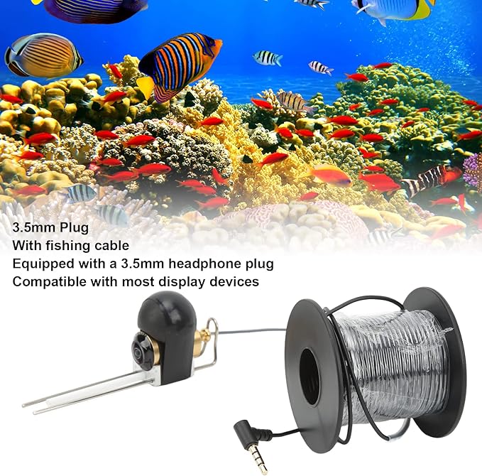 水中釣りカメラ、釣りケーブル付きポータブルビデオ魚群探知機カメラ、940個のLED白色ライト、海、湖、ボート、カヤック、氷上釣り用CVBSカメラ