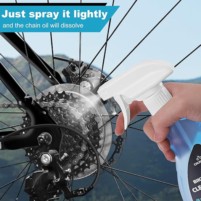 CHUMXINY Bike Chain Degreaser, 17 fl oz Spray Non-foaming Design for MTB/Gravel/Road/Mountain Bikes