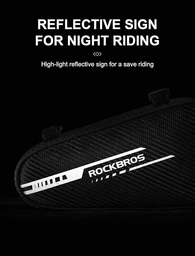 ROCKBROS Bike Bag Bicycle Frame Bag Bike Triangle Storage Bag Bike Accessories Pouch Cycling Pack for MTB Road Bicycle Accessories