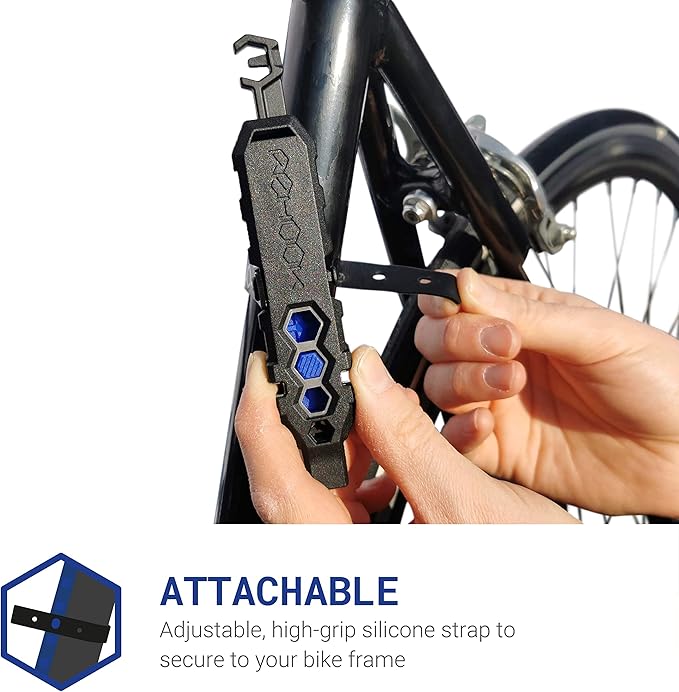 Rehook PLUS - Lightweight Bike Multi Tool for Cyclists. Includes Tyre Levers, Spoke Keys, Chain Tool, Wrench, Hex, Screwdriver