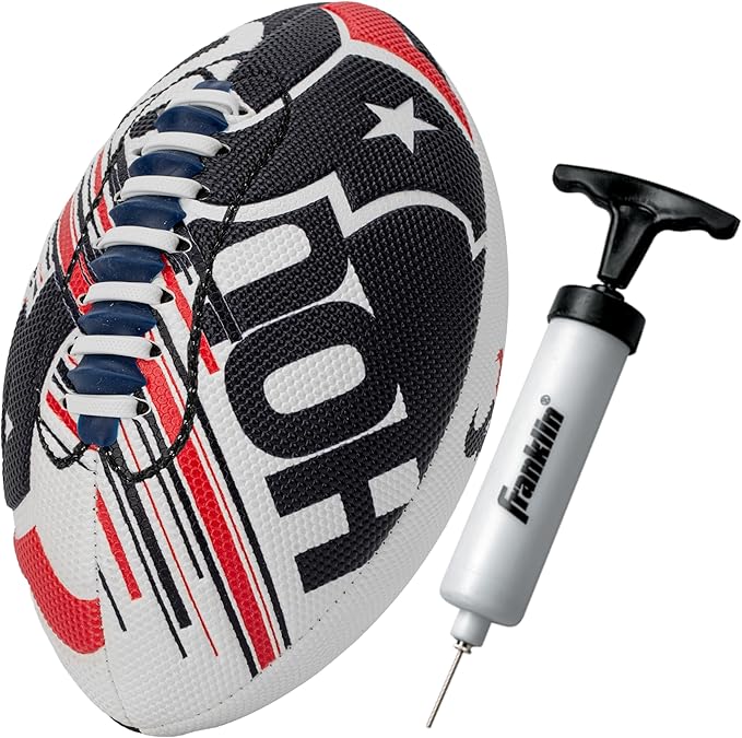 フランクリン・スポーツ NFLチーム ミニフットボール - ユース 8.5インチ NFL公式ライセンスフットボール + 空気入れセット