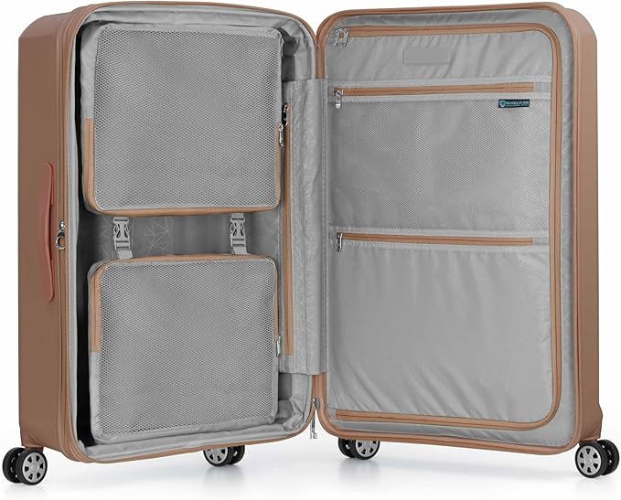 Traveler's Choice Pagosa ハードシェル 拡張可能荷物 スピナーホイール付き、ラテベージュ、30インチ 大型