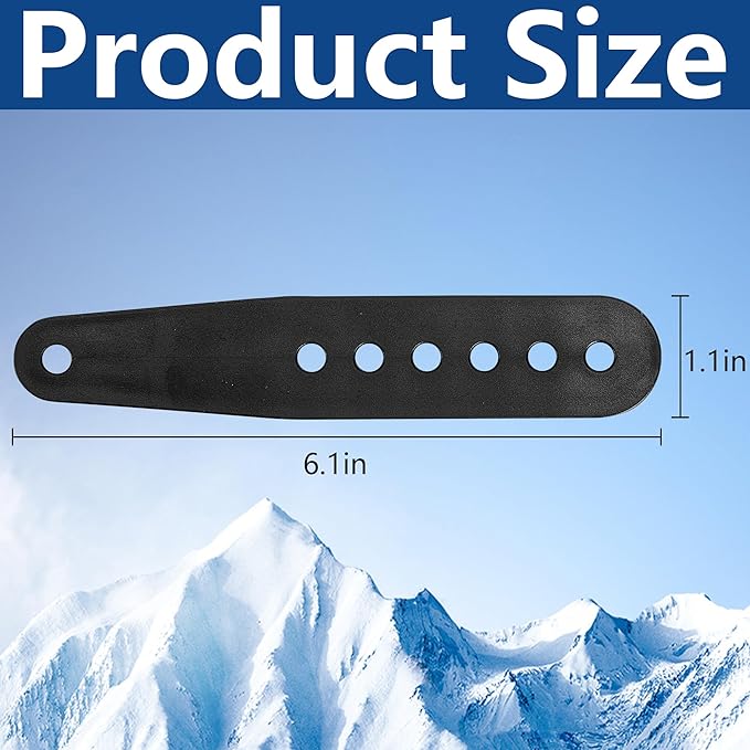 6 Pcs Snowboard Binding Tongue Hole Straps-6.1" x 1.1" Snowboard Binding Toe Slider Straps-Snowboard Ankle Ladder Strap Binding for Ski Strap-in Binding Replacement Accessories