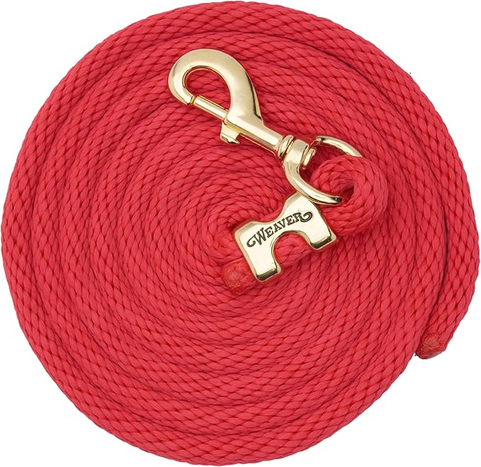 Weaver Equine Performance Lead Rope, Long Horse Lead Rope with Quick Halter Attachment, Soft Comfort Grip, Barn Horse Tack for Daily Use & Showing