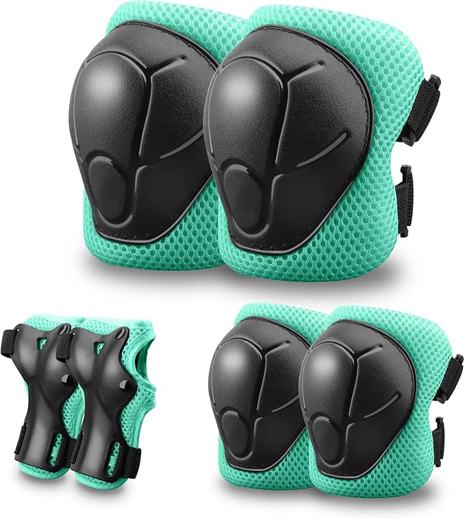 Kids Protective Gear Set Knee Pads for Kids 3-14 Years Toddler Knee and Elbow Pads with Wrist Guards 3 in 1 for Skating Cycling Bike,Biking, Roller Skates, Scooters