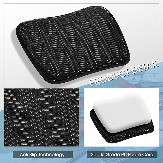 Lewtemi 2 Pcs Kayak Seat Cushion Comfortable Kayak Seat Pad Anti Slip Waterproof Boat Cushion for Inflatable Canoe Boat Kayaking Drifting Rafting Fishing Accessory Water Sports Outdoor, 15 x 12''