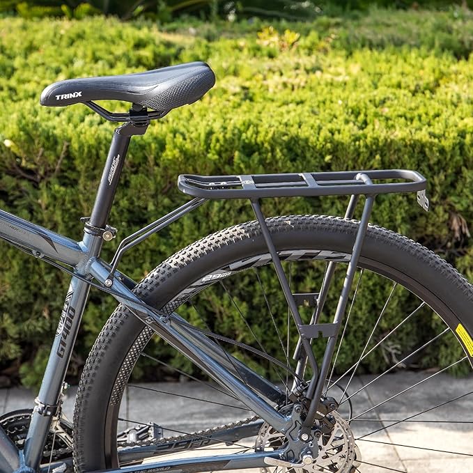 CXWXC Rear Bike Rack - Bike Cargo Rack for Disc Brake/Non-Disc Brake Mount - 66lbs Bicycle Pannier Touring Carrier Rack for 26"-27.5” or 29" Frames