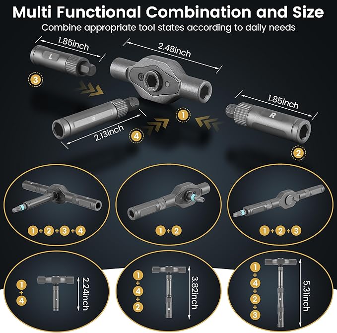 Screwdriver Set 24 in 1 Magnetic Ratchet with Precision Bits – Ideal for Home Repairs, DIY Projects, and Electronics – Ergonomic Rotatable Ratchet Handle and Storage Case –Perfect Holiday Gift