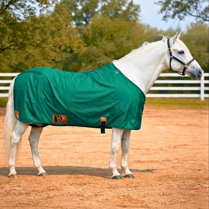 Nylon Horse 420D Stable Sheet | Breathable & Durable Horse Sheet | Keeps Coat Clean, Smooth & Shiny | Adjustable Fit Summer Sheet (60"– 86" Sizes)