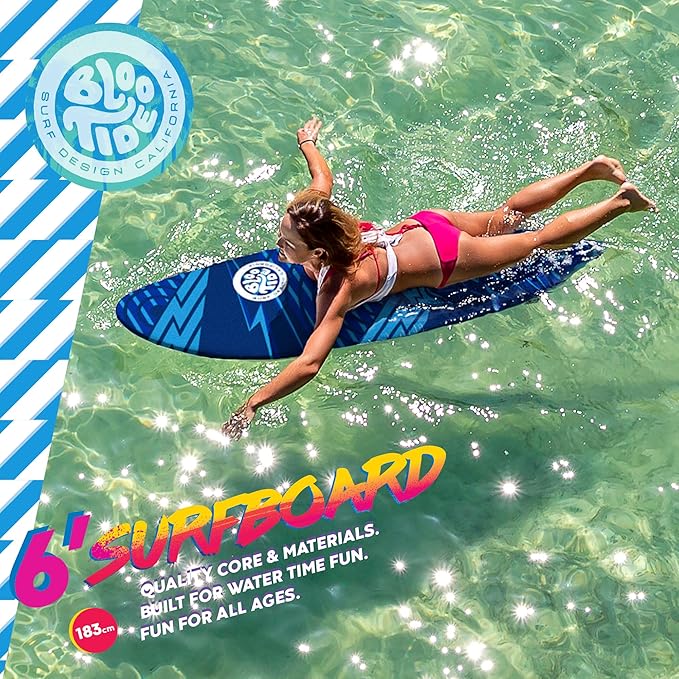 Foam Bloo Tide 6’ Swallow Tail Soft Surfboard