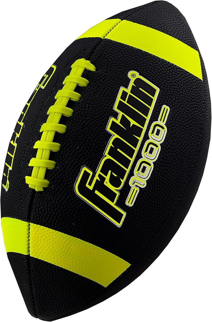 Franklin Sports Youth + Adult Footballs - Extra Grip 1000 Official Size, Junior + Pee Wee Kids - 1 + 12 Packs