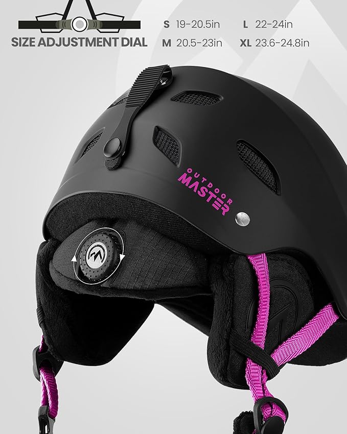 OutdoorMaster Kelvin Ski Helmet - Snowboard Helmet for Men, Women & Youth