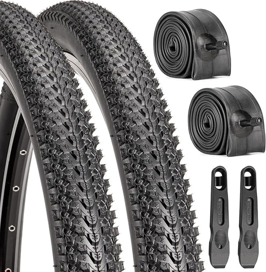 Replacement Bike Tire -26’’x1.95’’,26’’x2.25’’, 27.5’’x2.1’’, 27.5’’x2.2’’, and 29’’x2.2’’ Durable Folding Mountain Bike Tire - 60 TPI Bicycle Tires
