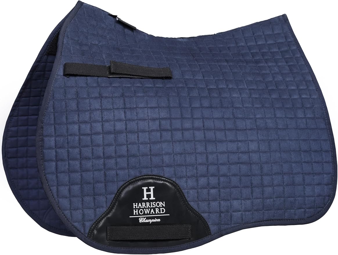 Harrison Howard All-Purpose Saddle Pad Suede Saddle Pad for Horses Use During Everyday Riding