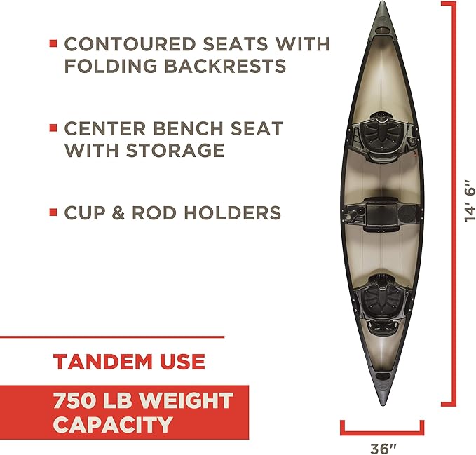 Old Town Saranac 146 Recreational Canoe, 2+ Person, 14 ft 6 in