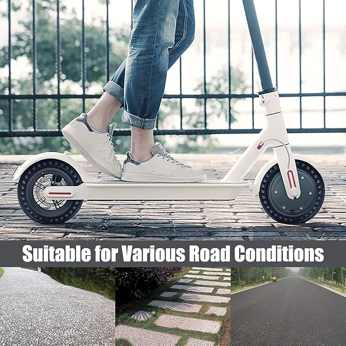 Cooryda Solid Tire for Xiaomi m365 Electric Scooter Mijia Mi m365 pro/gotrax gxl V2/gotrax XR, 8.5 inches Electric Scooter Wheels 8 1/2'' Front or Rear Replacement Honeycomb Solid Tires(1pc)