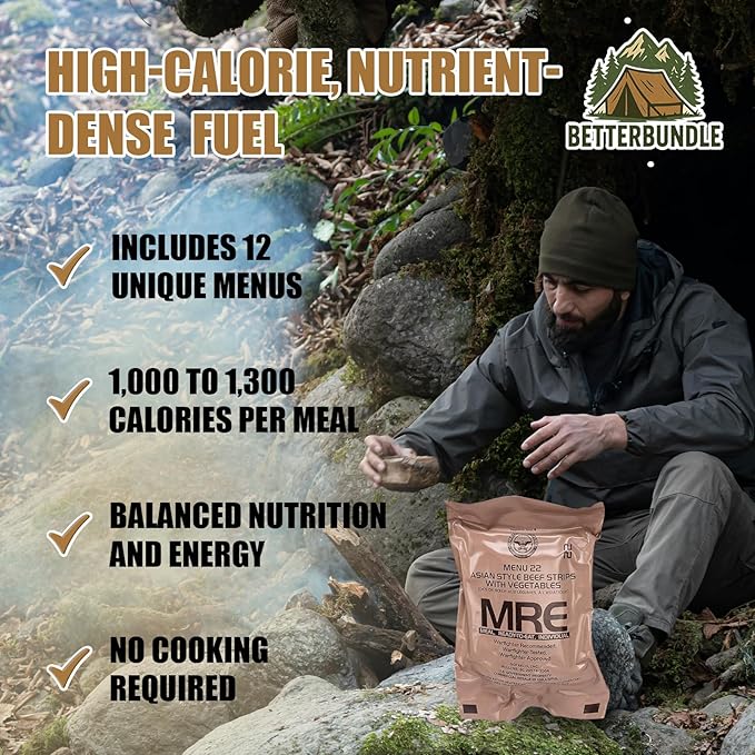 2026年検査 MRE、米国MRE食事、非常用品、非常食料品、サバイバル食料、フリーズドライ食品（加熱器付き）、レディミール（12種類詰め合わせ） – （AまたはBケースはランダムに選択）新鮮な在庫 – 検査日から10年間の保存期間