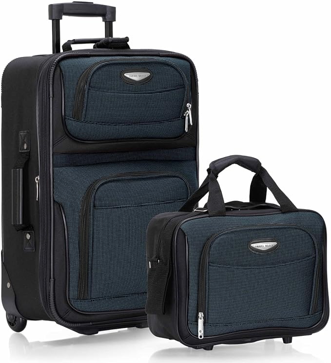 Travel Select アムステルダム ソフトサイド 拡張可能荷物 ローリングホイール付き ネイビー 2点セット (15/21)